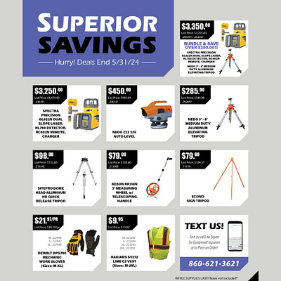 Superior savings monthly flier graphic design