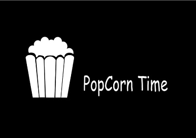 PopCorn Time logo design app branding design graphic design illustration logo typography ui ux vector