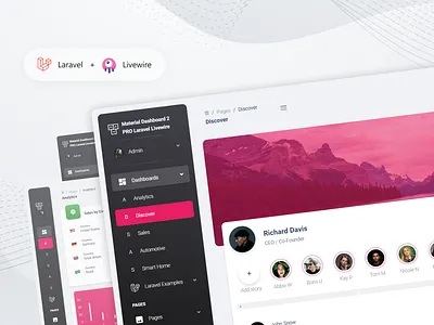 Material Dashboard 2 PRO Laravel Livewire admin dashboard admin panel dashboard ui
