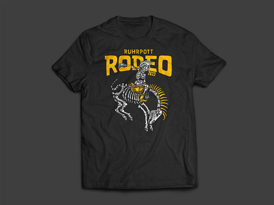 Punkrock Festival Shirt Ruhrpott Rodeo austrian illustrator bandmerch branding comic cowboy design graphic design horse illustration merchandise procreate punkrock
