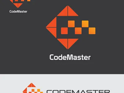 CodeMaster, a full stack web developer company. branding logo