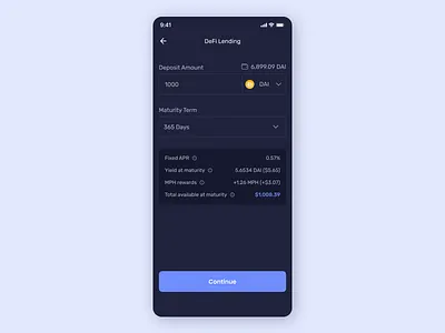 DeFi Lending crypto defi mobileapp uidesign uxdesign web3