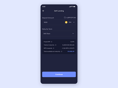 DeFi Lending crypto defi mobileapp uidesign uxdesign web3
