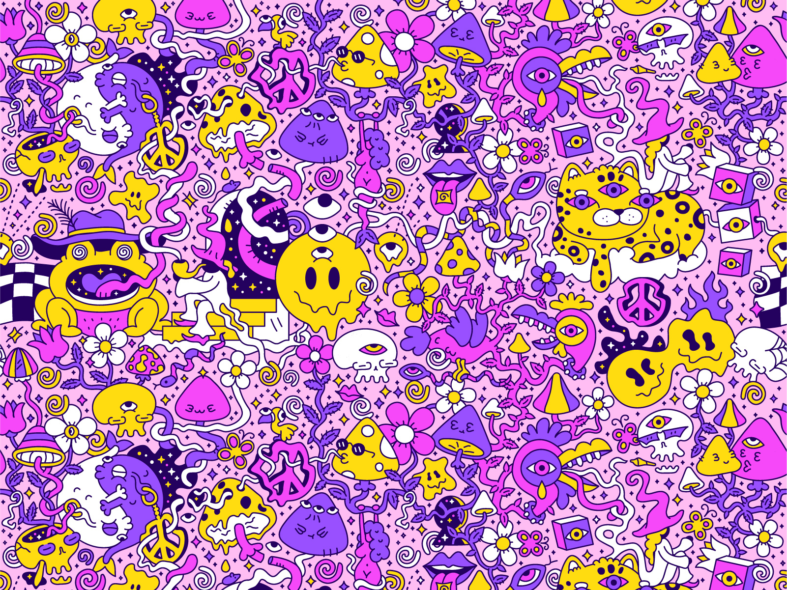 Example of Seamless Pattern In My Vibrant Style