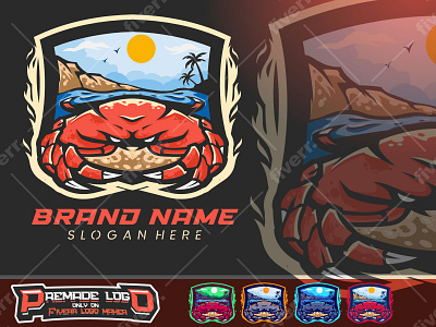 Crabs Gaming logo cartoon logo crab crabs design design logo esports fish fiverr logo maker gaming illustration league logo logo design mascot logo seafood sports streamer twitch logo