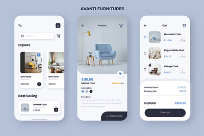 UIUX of Avanti Furnitures B graphic design ui uiux