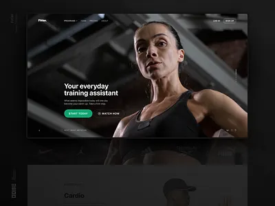 Fitter. Design practice. app brand design brand identity branding design fitness fitness app fitness brand landing page ui uiux website