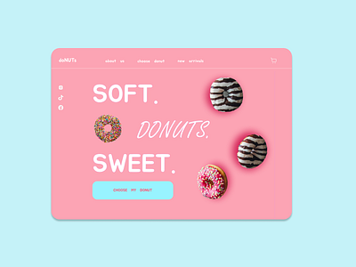 Donut shop concept graphic design ui uiux uiux design ux webdesign website