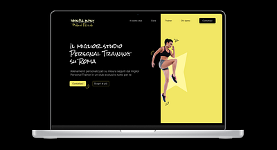 Landing Page for gym studio app branding contact me daily 100 challenge dailyuichallenge design details gym illustration landing page logo personal trainer training ui ux web