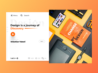 Online magazine app design graphic design typography ui ux web
