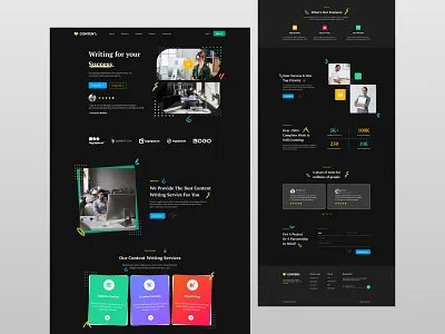 Copywriter - Landing Page Design content marketing content writer copywriter copywriting freelancer freelancer portfolio landing page marketing portfolio testimonial webdesign website writer portfolio writing