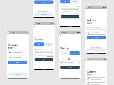 SignIn / Sign Up UI 3d android app animation branding dart flutter graphic design ios app logo motion graphics ui
