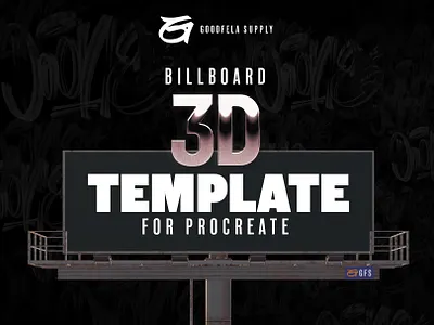 3D template for Procreate 3d template 3d template procreate design goodfela goodfela template goodfelasupply graffiti graffiti digital illustration ipadpro procreate procreate brushes procreate template