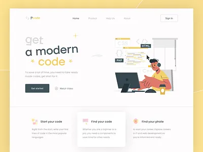 P code Landing Page code coding data design developer development landing page landing page design programmation software ui ui design ui ux uiux user experience user interface userinterface ux webdesign website design