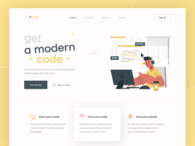 P code Landing Page code coding data design developer development landing page landing page design programmation software ui ui design ui ux uiux user experience user interface userinterface ux webdesign website design