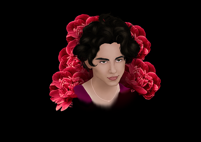 portrait of Timothee Chalamet design graphic design illustration