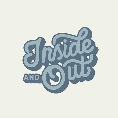 Inside and Out Hand Lettered Logo by Type Affiliated branding design hand lettered logo hand lettering illustration lettering logo logo lettering type affiliated