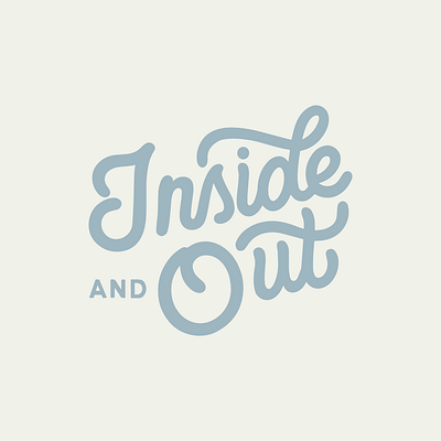Inside and Out Hand Letted Logo Design By Type Affiliated brand identity branding hand lettered logo hand lettering inside and out lettering lettering logo logo logo design logo lettering monoline logo type affiliated