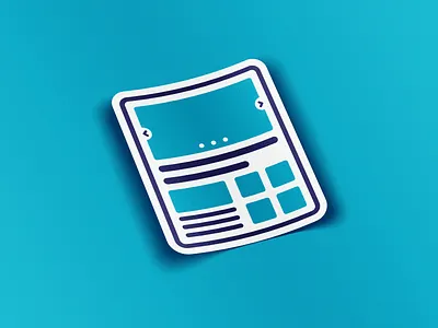 Web Page Sticker icon sticker vector