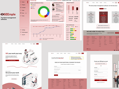 Project management software design ui ux