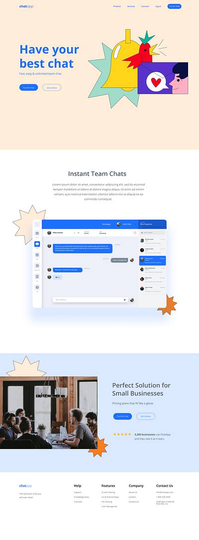 ChatApp design ui ux