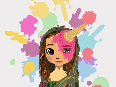 Creamed Mona Lisa Illustration 2d character adobe illustrator animation art branding design designer dribbble dribbbleinspiration graphicdesign graphics illustration illustrator inspiration nft portfolio sketch ui ux vector