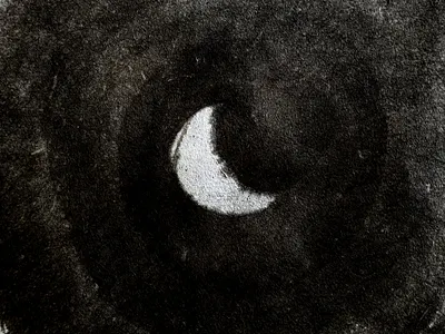 the moon calligraphy design graphic design illustration ink inkstick koreanpaper moon