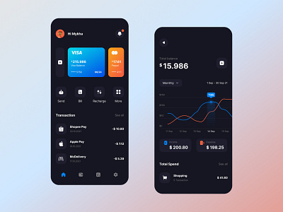 Finance App Design app bank app banking cards clean design finance finance app fintech mobile money money transfer app transaction transfer ui uiuxdesign ux wallet wallet app