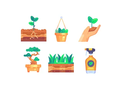 Gardening Flat icon de design flat flat design graphic design icon illustration logo ux vector