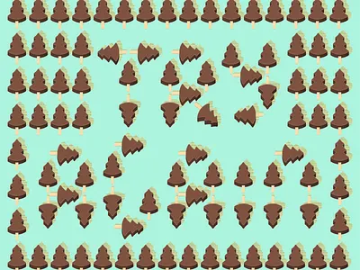 Chocolate Ice Cream chocolate christmas tree green ice cream illustration lettering pattern popcicle texture the type of taste typography vector