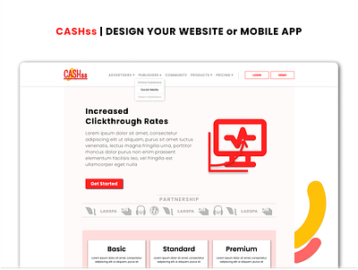 CASHss | Website Design advertising app design figma online ui ux