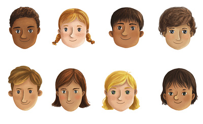 Diversity 2d book illustration character childrens illustration diversity illustration kids art