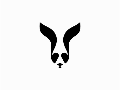 Abstract Rabbit Logo for Sale abstract animal branding bunny character design flat illustration logo mark mascot minimalist modern nature negative space original pet premium rabbit vector