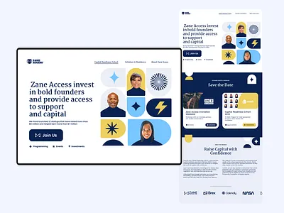 Zane Access — Home page concept design landing memphis ui web webdesign webflow