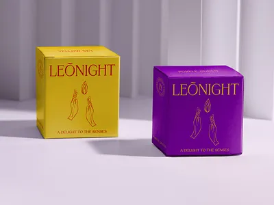 Packaging design - Leonight Candle box packaging brand identity design branding branding design candle packaging color design designlogo graphic design illustrator logo packaging design