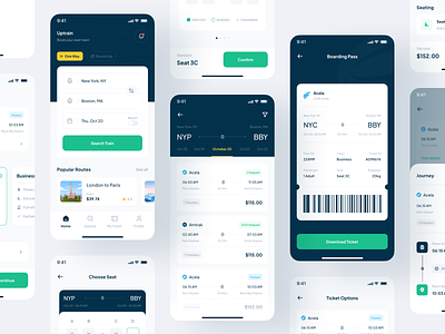 Train Booking 🚆 booking clean flight minimal mobile mobile app ticket ticket booking train booking ui ui design