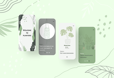 Daily UI Day 23 - Onboarding 023 app apponboarding dailyui dailyui23 day23 design onboarding plants ui