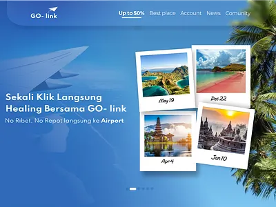 Landing page for Travel agency "wonderful Indonesian" branding design graphic design hero illustration landing page logo place tourism ui ux vector web design