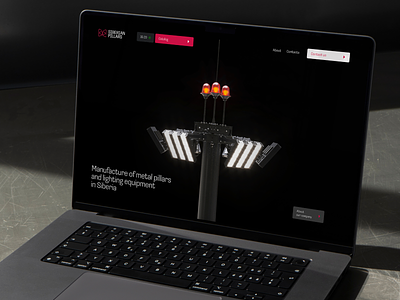 Siberian Pillars 3d chipsa content design led light pillar sequence site ui ux web webdesign website
