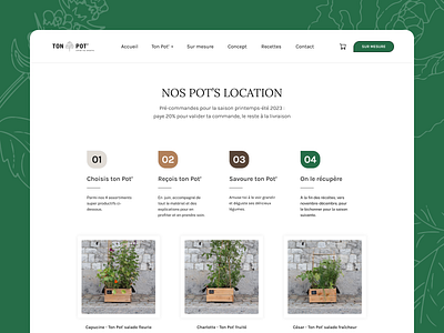 TON POT' - Website Design beige belgium brown design desktop gardening green minimalist odoo organic patch ui ux vegetables web website