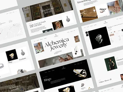 Alchemica Jewerly E-commerce design e commerce illustration interface jewerly page ring store ui ux uxui web website