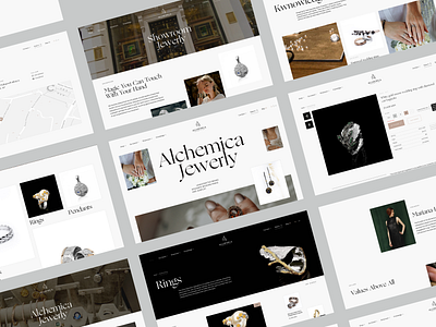 Alchemica Jewerly E-commerce design e commerce illustration interface jewerly page ring store ui ux uxui web website