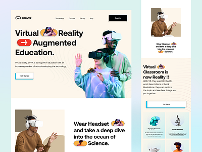 Virtual Reality Landing Page Design admin template app application design figma admin figma download figma freebies free figma download freebies illustration landing page mobile app ui ui free ui ux uikit user interface vitual web website design