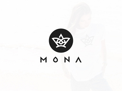 Design for M O N A branding business clean creative design fashion letter m logo m logo modern music pure queen vector