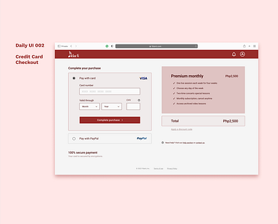 Daily UI 002 - Credit Card Checkout checkout dailyui design ui uidesign uxdesign