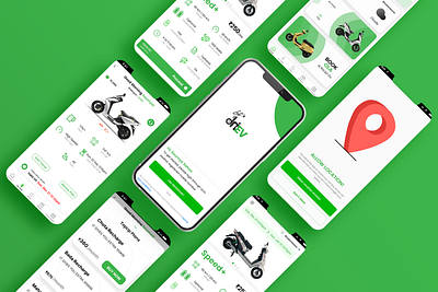 driEV | EV Rental App UI app branding design rentalapp ui ux