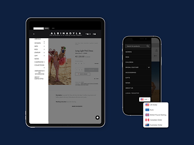 Albina Dyla Web Design 3 app brand branding clean design fashion graphic design identity mobile productdesign ui uidesign ux uxdesign webdesign worldwide