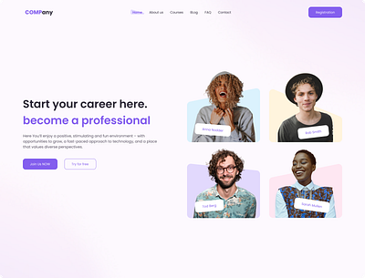 Career Page's hero clean courses design desktop landing learning minimal productdesign simple study ui uiux