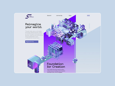 Snetwork 3d abstract blockchain creative crypto graphic design landing structure web web design