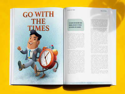 Go with the times - English idioms illustration book children design illustration